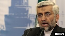 Iran's chief negotiator in nuclear talks, Saeed Jalili, addresses the media in Moscow June 19, 2012.