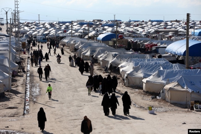 Suriye'nin Haseke bölgesinde bulunan El-Hol kampı