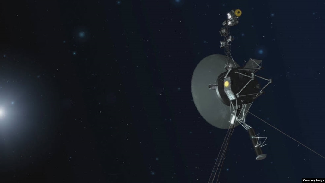 This rendering provided by NASA shows Voyager 1. 