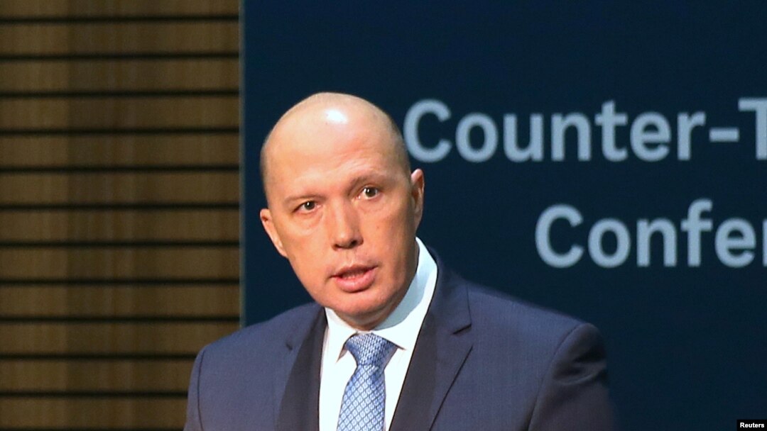 Peter Dutton (yang saat itu masih menjabat sebagai Menteri Dalam Negeri Australia), di Sydney, 17 Maret 2018. (Foto: dok).