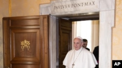 Le pape François a fêté ses 80 ans à Vatican, le 17 décembre 2017. 