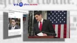 VOA60 Elections - WP: House Speaker Paul Ryan said President Barack Obama “degraded the presidency"