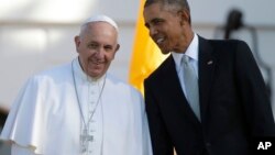 Paparoma Francis da shugaban Amurka Barack Obama