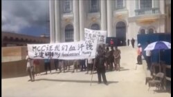 塞班岛中国工人抗议承包商（China Change提供）