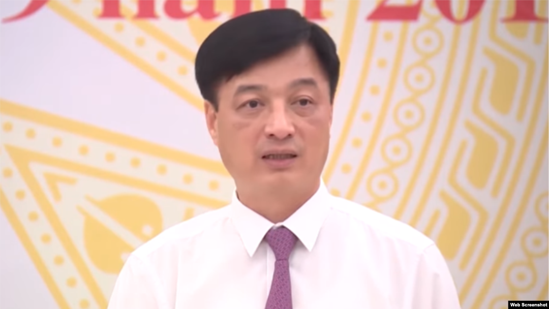 Thứ trưởng Bộ Công an Nguyễn Duy Ngọc phát biểu tại họp báo ngày 4/9/2019. Photo Nhandan TV