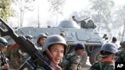 경계선지역에 배치된 캄보디아 군