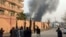 Smokes rises after a deadly suicide attack in Jalalabad, Afghanistan, Jan. 24, 2018.