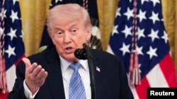 资料照片：美国总统特朗普参加在白宫举行的小企业峰会。(2026年5月4日)
