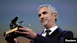 Director Alfonso Cuaron's "Roma" won the Golden Lion for best film at the Venice Film Festival in Venice, Italy, Sept. 8, 2018.