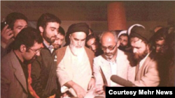 Iranian Supreme Leader Ayatollah Ruhollah Khomeini observes a March 30-31, 1979, referendum on approving his call for Iran to become an 'Islamic republic.' (Courtesy Mehr News)