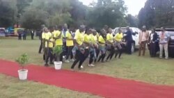 A Dance Troupe Entertains Visitors as Auxillia Mnangagwa Tours Children's Home