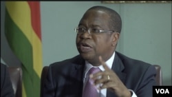 FILE: Mthuli Ncube, Zimbabwe's finance minister, says the country needs to "climate-proof" its agricultural production. Nov. 28, 2019. (Columbus Mavhunga/VOA)