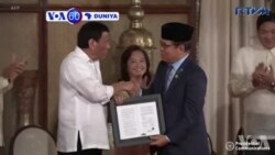 VOA60 Duniya: A Philippine Shugaba Rodrigo Duterte Ya Bada Sanarwar Wata Doka Ta Baiwa Musulmi Yammancin Yankin Yancin Walwala