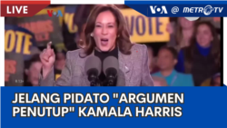 Laporan VOA untuk Metro TV: Jelang Pidato "Argumen Penutup" Kamala Harris