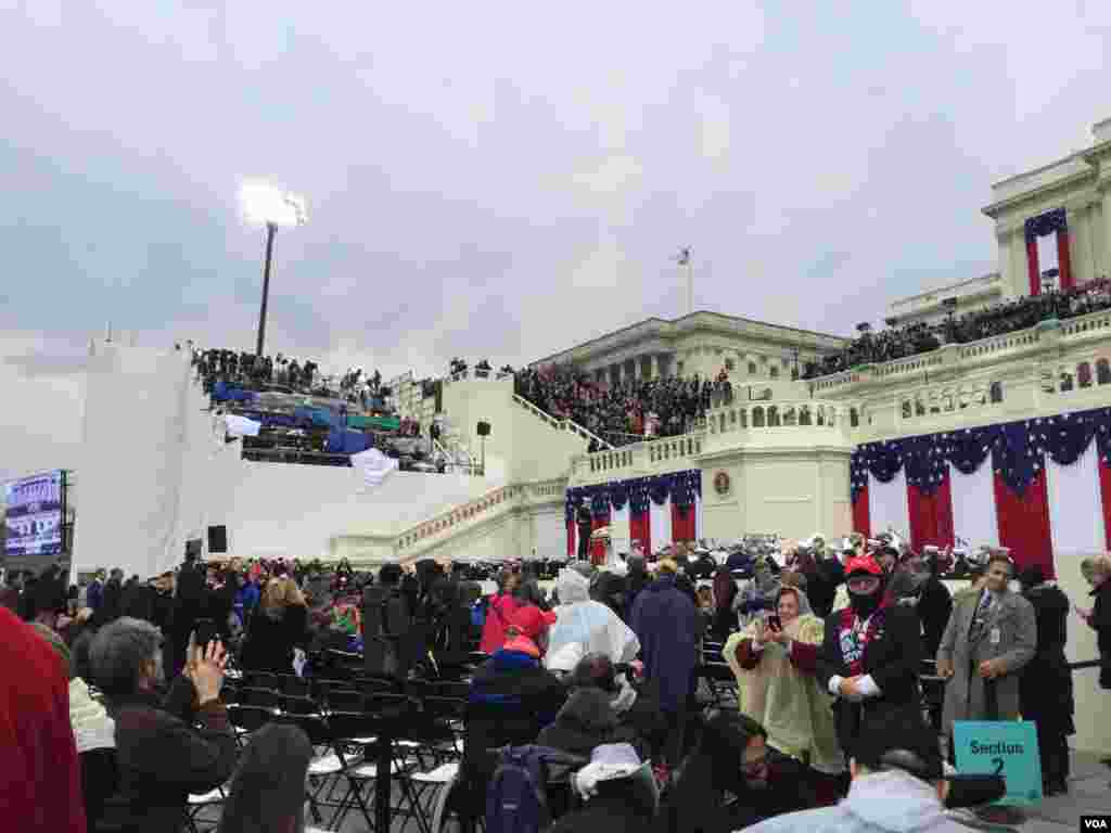 People power ... Thousands attended the US Presidential Inauguration at the Capitol Hill on Friday.