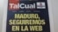 A picture of the front-page of newspaper TalCual with the headline in Spanish reading "Maduro, we will continue on the web," is shown in Caracas, Venezuela, Nov. 2, 2017. 