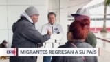 Migrantes en frontera norte de México deciden regresar a su país