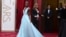 Lupita Nyong'o arrives at the Oscars on March 2, 2014, at the Dolby Theatre in Los Angeles. 