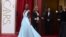 Lupita Nyong'o arrives at the Oscars on March 2, 2014, at the Dolby Theatre in Los Angeles. 