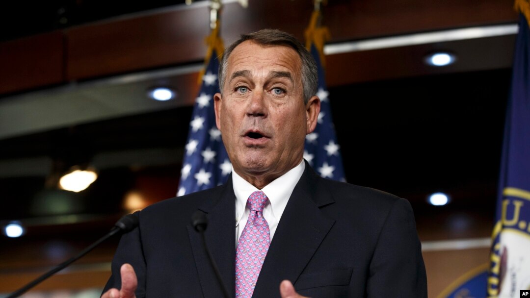 Ketua DPR AS John Boehner dalam jumpa pers di Washington (6/2). (AP/J. Scott Applewhite)