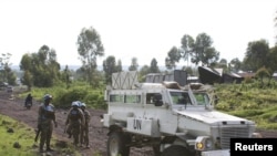 South African peacekeepers patrol the streets of Goma in the eastern portion of the Democratic Republic of the Congo, Dec. 2, 2015.