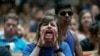 FILE- In this Oct. 19, 2017 file photo, a protester shouts down White Nationalist Richard Spencer during a speech at the University of Florida in Gainesville, Fla. Florida Republicans are…