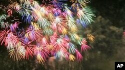Les feux d'artifices à New-York, en l'honneur du 4 juillet