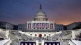 Dawn breaks behind the Capitol Dome as last minute preparations continue for swearing in of Donald Trump as the 45th President of the United States, Jan. 20, 2017.