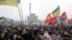 乌克兰反对派支持者2月9日在基辅独立广场参加集会