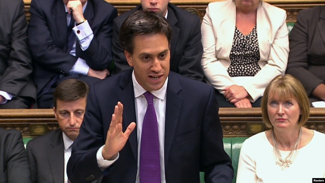 Pemimpin oposisi Inggris dari Partai Buruh, Ed Miliband.