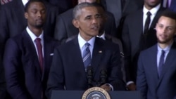 Obama Salutes NBA Champs at White House
