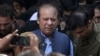 FILE - Former Pakistani prime pinister Nawaz Sharif leaves after appearing in court in Lahore, Pakistan, Oct. 8, 2018.