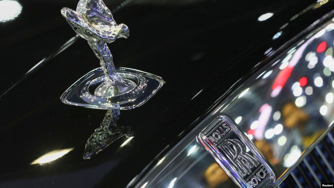 FILE - The logo of Rolls-Royce is pictured at the 38th Bangkok International Motor Show in Bangkok, Thailand, March 28, 2017. 