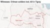 Map locates key cities in Ethiopia's Tigray region where millions of Tigray residents, still largely cut off from the world, live in fear of Eritrean soldiers.