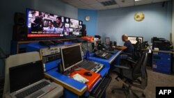 Pogled na urede televizijske mreže Al Jazeera u Ramallahu na okupiranoj Zapadnoj obali 5. maja 2024.