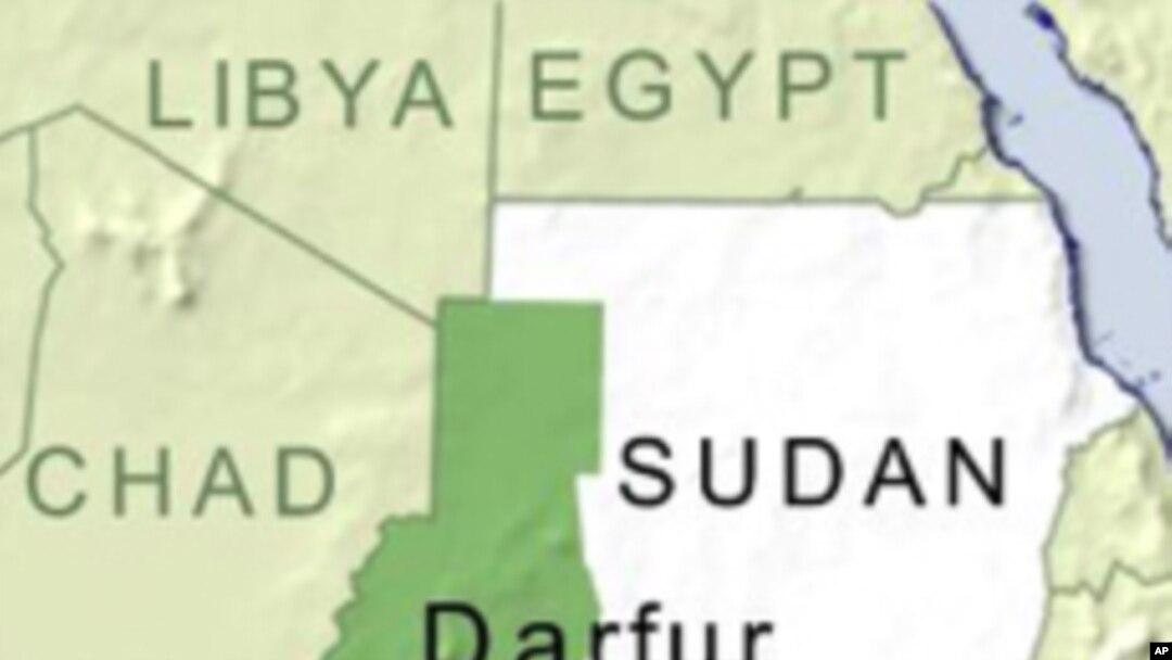 Map of Darfur, Sudan