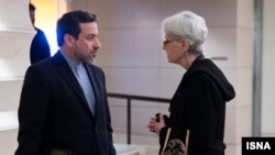 Iran US deputy FMs Araghchi Sherman Vienna (File)