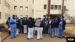 Nurses staging protests over low pay in Zimbabwe. (Bathabile Masuku)