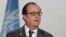 Tổng thống Pháp François Hollande phát biểu trong phiên khai mạc hội nghị khí hậu của Liên Hiệp Quốc ở Morocco, ngày 15 tháng 11 năm 2016.