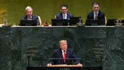 唐纳德·特朗普总统在联合国总部举行的联合国大会上发表演讲。（2026年9月22日）