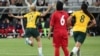 مسابقه تیم فوتبال زنان ایران در برابر تیم استرالیا.