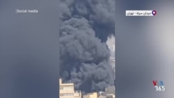 لحظه عبور چند موشک و لحظات انفجار در میدان سپاه تهران