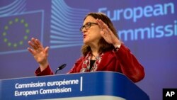 Evropska komesarka za trgovinu Cecilia Malmstrom
