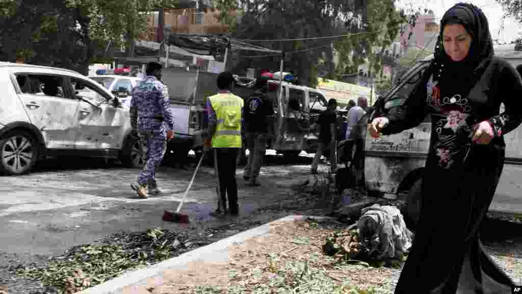 La zone commerciale de Karradah, à Bagdad, a fait partie des secteurs de Bagdad touchés par les attentats à la bombre le 30 mai 2013.