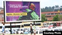 Swaziland billboard encourages faithfulness in sexual relationships. (photo: Daniel Halperin)