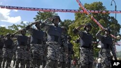 Members of the Haitian Police march in a ceremony in Port-au-Prince, (File).