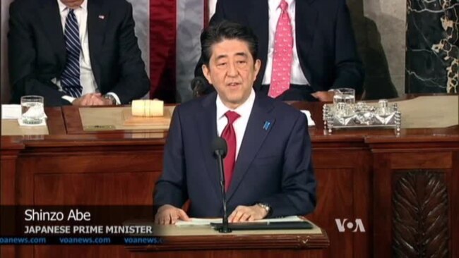 Abe Addresses US Congress, Dogged by Wartime 'Comfort Women' Issue