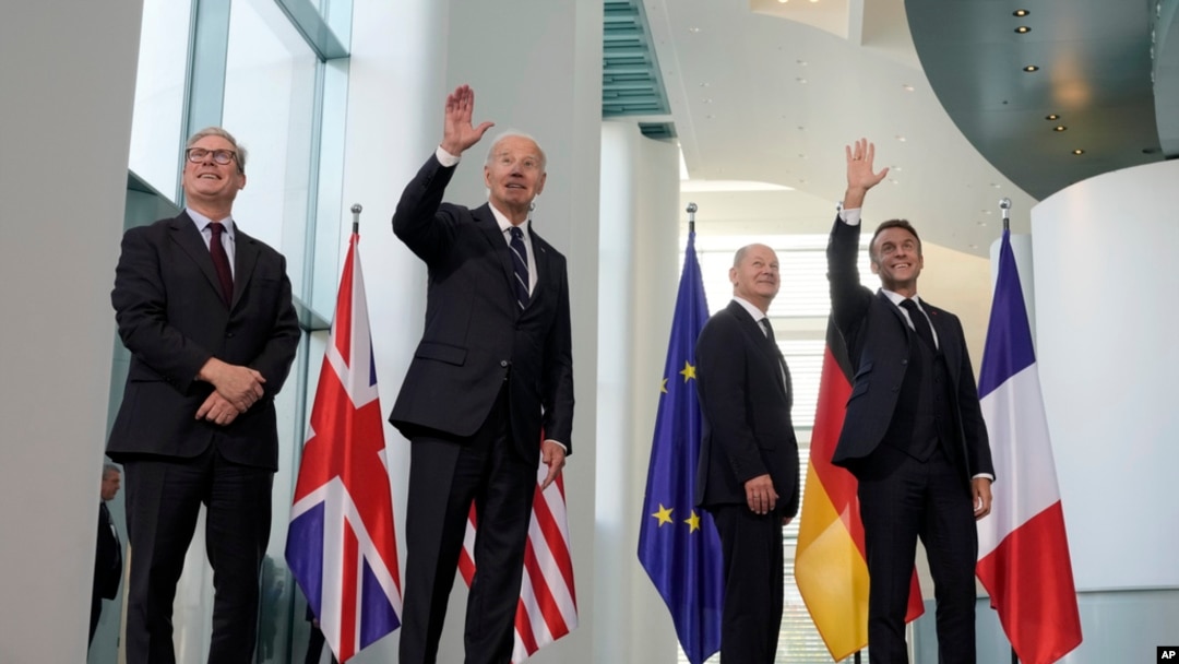 Biden hits Germany with lightning-quick visit focused on Middle