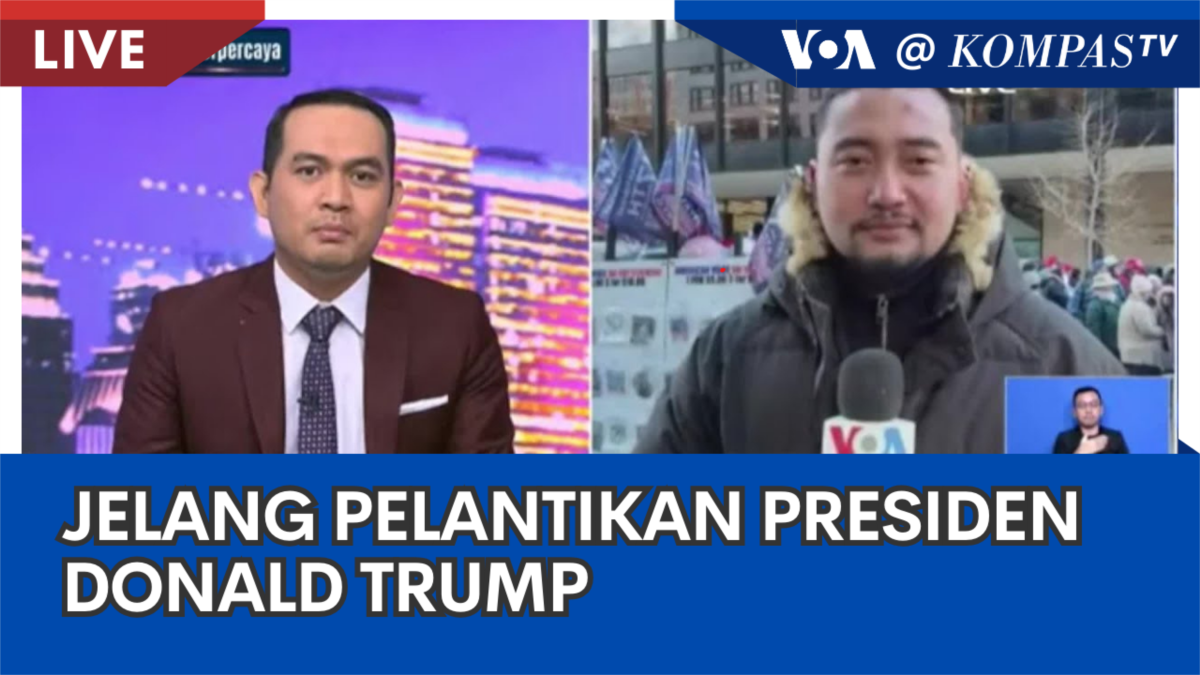 Laporan VOA untuk KompasTV: Pelantikan Presiden Amerika Serikat Donald Trump