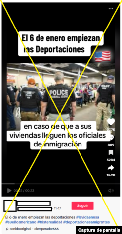 Captura de pantalla de video con desinformación en TikTok, tomada el 05 de diciembre de 2024.